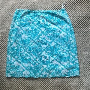 Lilly Pulitzer Worth Ave Toile Lenore Skirt